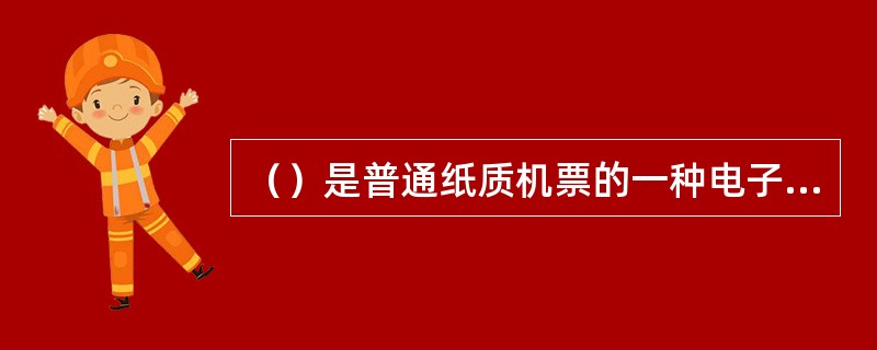 （）是普通纸质机票的一种电子映象。