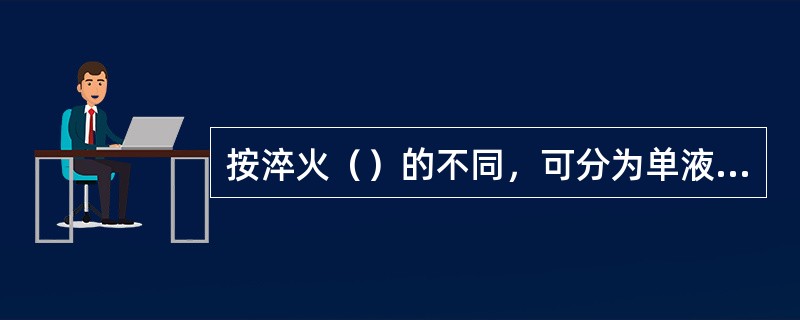按淬火（）的不同，可分为单液淬火，双液淬火，分级淬火，等温淬火等等