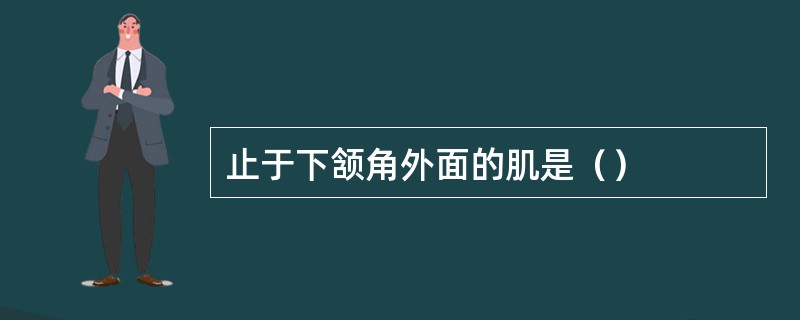 止于下颔角外面的肌是（）