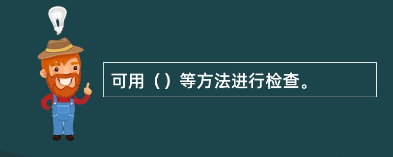 可用（）等方法进行检查。
