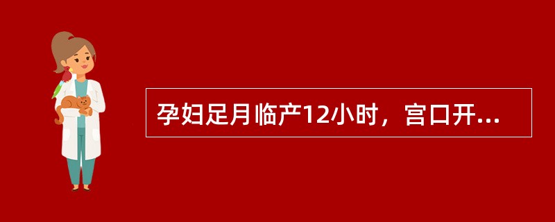 孕妇足月临产12小时，宫口开大5cm，枕横位，S+0.5，除了子宫收缩力之外，下