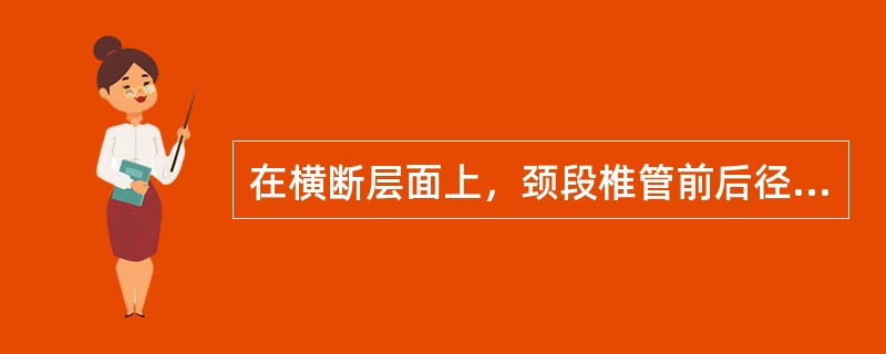 在横断层面上，颈段椎管前后径的最宽处位于（）