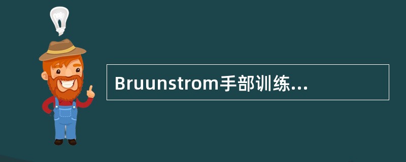 Bruunstrom手部训练中，“激发伸指肌的牵拉反射”属于（）