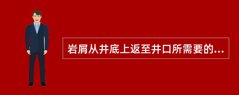 岩屑从井底上返至井口所需要的时间叫（）。