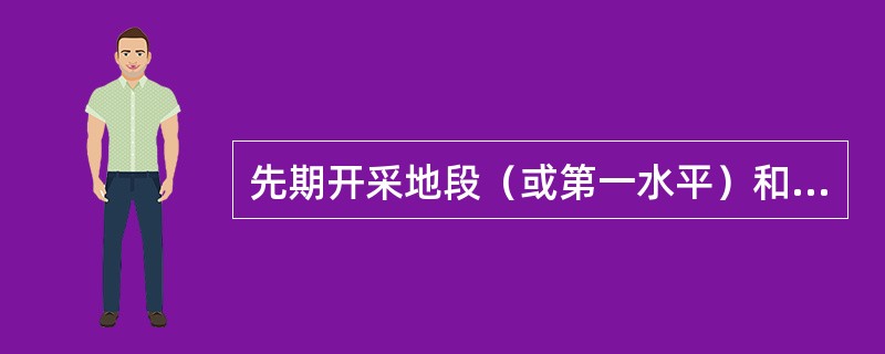 先期开采地段（或第一水平）和初期采区的范围应由（）确定。