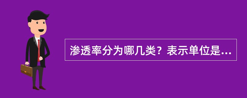 渗透率分为哪几类？表示单位是什么？