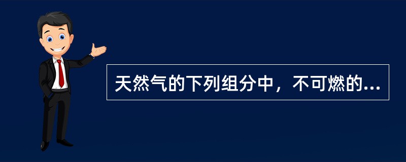 天然气的下列组分中，不可燃的组分有（）。