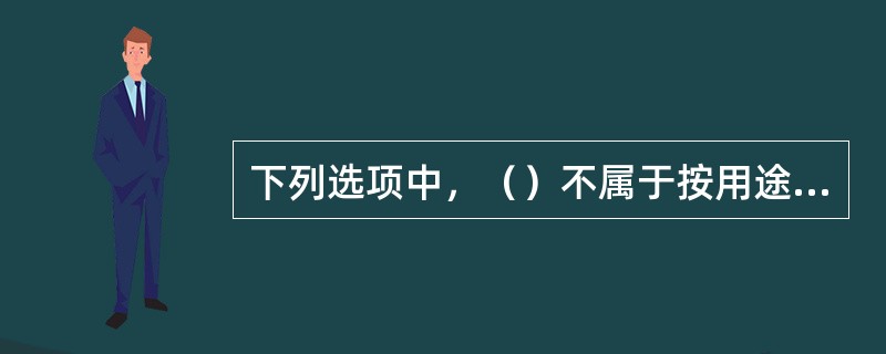 下列选项中，（）不属于按用途分类。