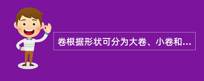 卷根据形状可分为大卷、小卷和（）。