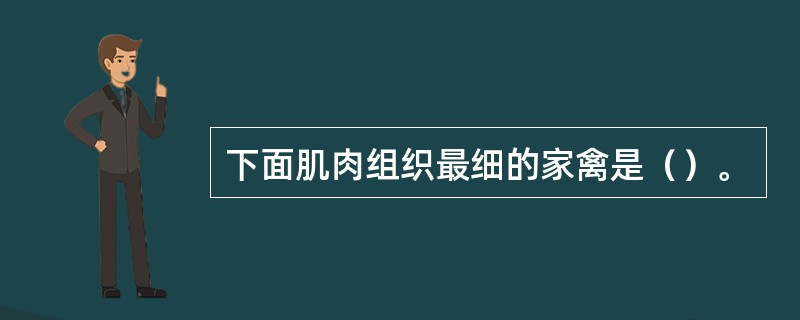 下面肌肉组织最细的家禽是（）。