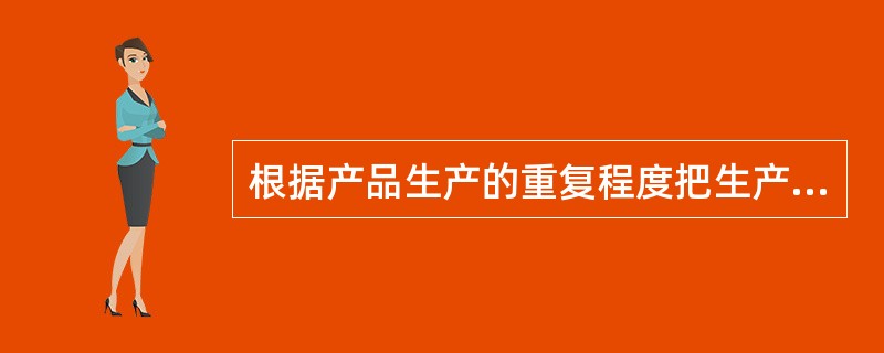 根据产品生产的重复程度把生产过程划分为（）、（）、成批三种类型。