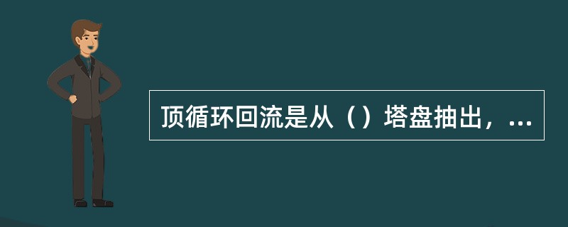 顶循环回流是从（）塔盘抽出，经过换热过却后从（）返回分馏塔。