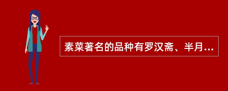 素菜著名的品种有罗汉斋、半月沉江以及广东名菜（）。