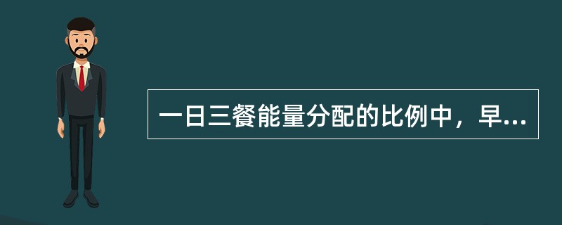 一日三餐能量分配的比例中，早餐、中餐、晚餐分别为（）