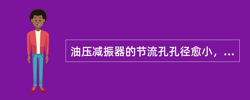 油压减振器的节流孔孔径愈小，阻力愈小。