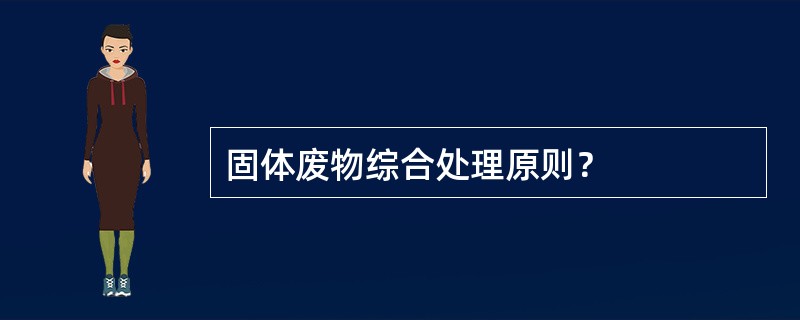 固体废物综合处理原则？