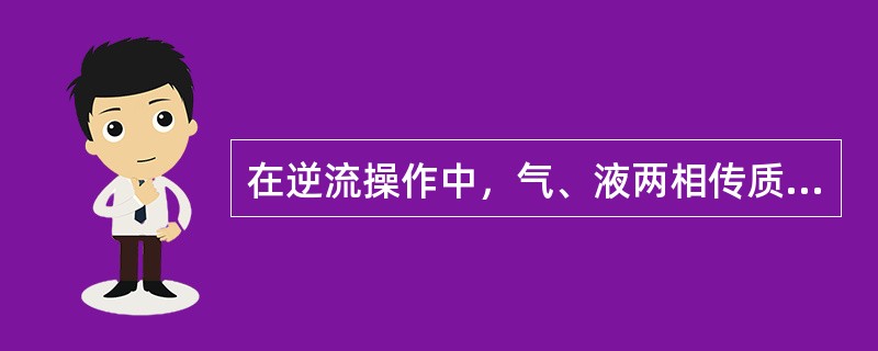 在逆流操作中，气、液两相传质的平均推动力为（）。