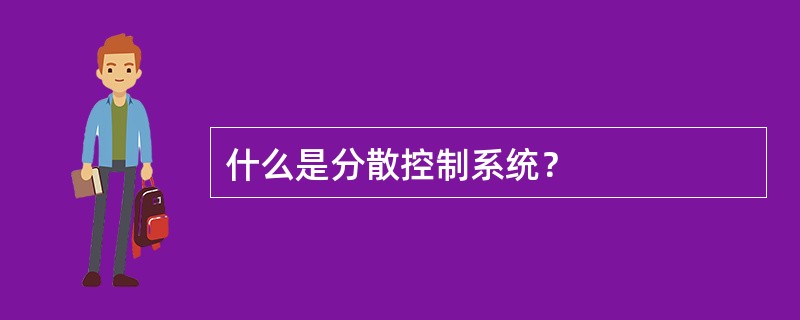 什么是分散控制系统？