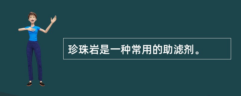 珍珠岩是一种常用的助滤剂。