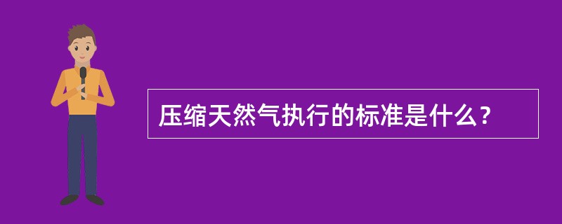 压缩天然气执行的标准是什么？