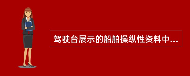 驾驶台展示的船舶操纵性资料中，其旋回圈（）