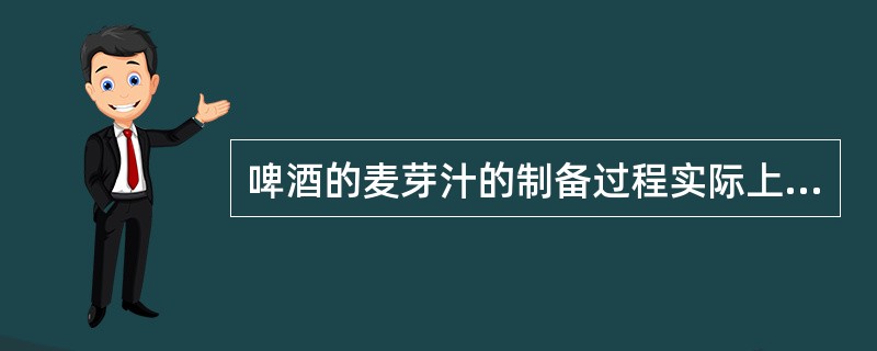 啤酒的麦芽汁的制备过程实际上就是（）过程。