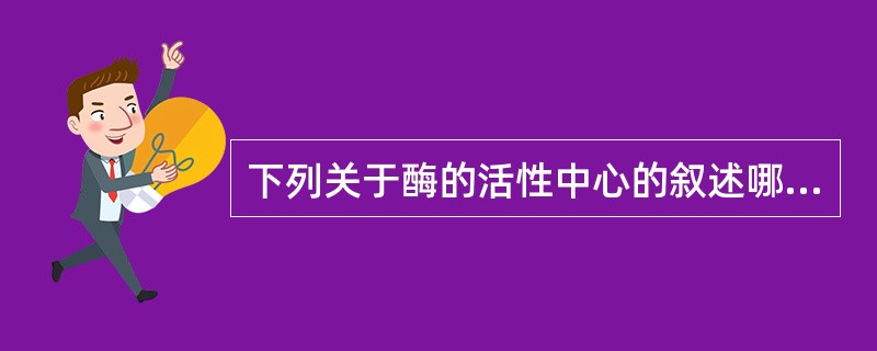 下列关于酶的活性中心的叙述哪一项是不正确的？（）