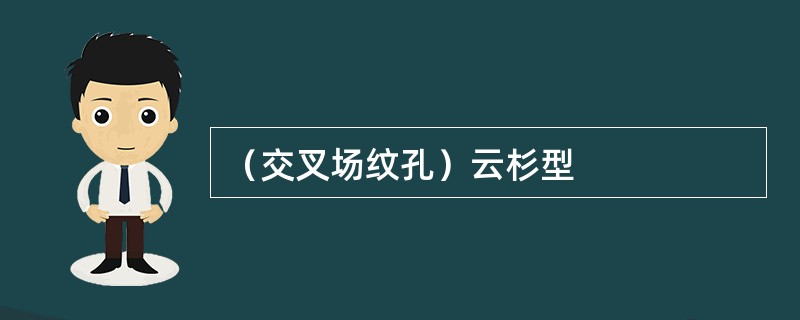 （交叉场纹孔）云杉型