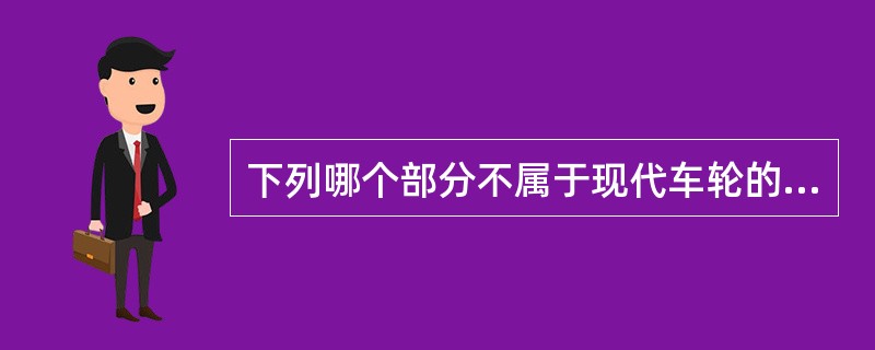 下列哪个部分不属于现代车轮的组成部分？（）