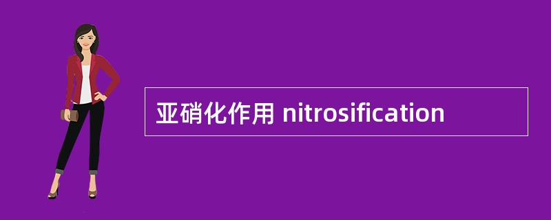 亚硝化作用 nitrosification