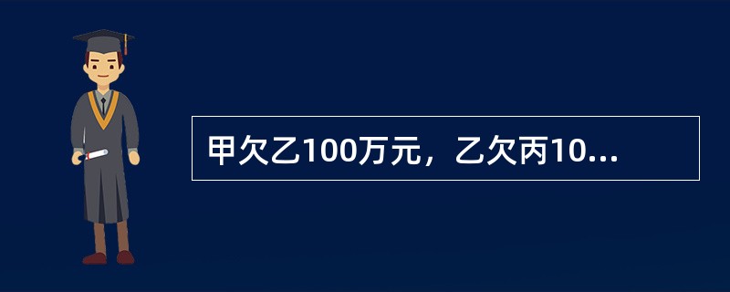 甲欠乙100万元，乙欠丙100万元，乙想让甲替其还丙100万元的欠款，乙的想法（