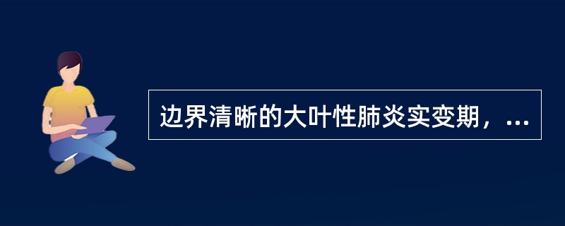 边界清晰的大叶性肺炎实变期，以下哪个疾病最需要鉴别（）