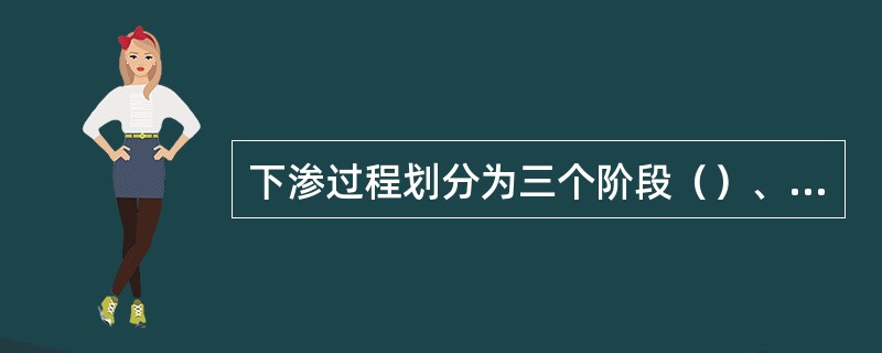 下渗过程划分为三个阶段（）、（）、（）。