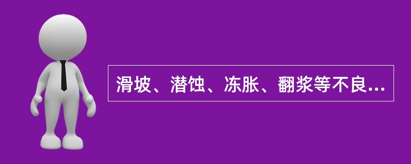 滑坡、潜蚀、冻胀、翻浆等不良地质现象其共同的影响因素是（）。