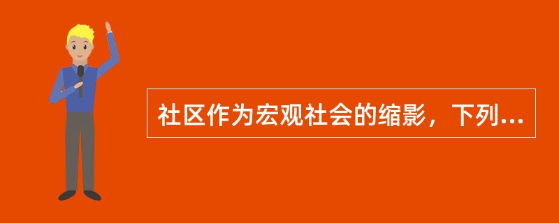 社区作为宏观社会的缩影，下列哪项不属于构成社区的必备要素。（）