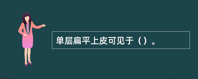 单层扁平上皮可见于（）。