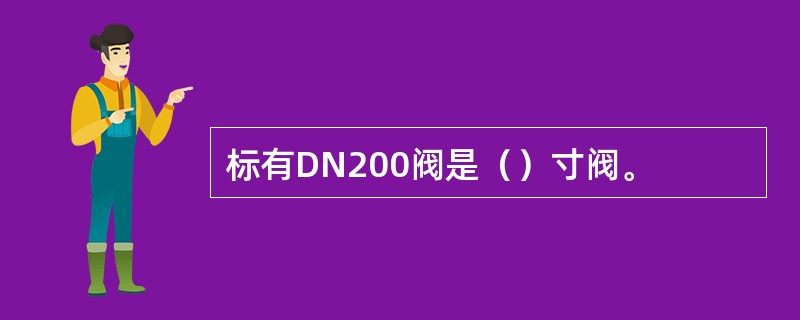 标有DN200阀是（）寸阀。