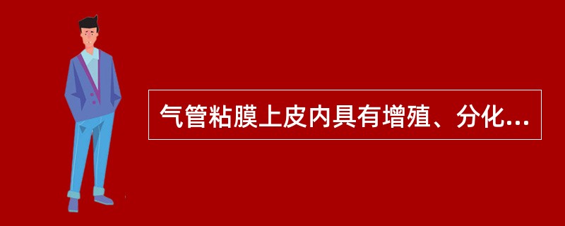 气管粘膜上皮内具有增殖、分化能力的细胞是（）.