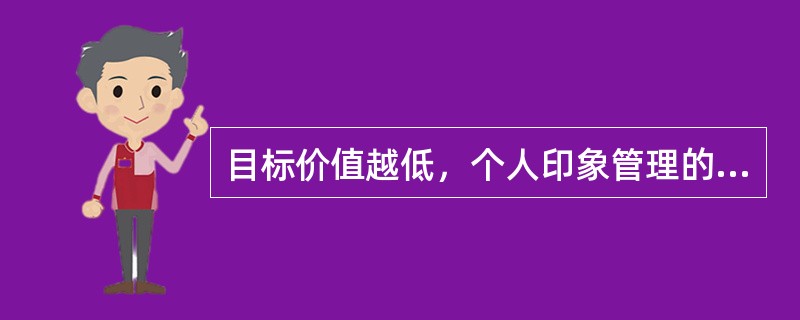 目标价值越低，个人印象管理的动机越强烈。