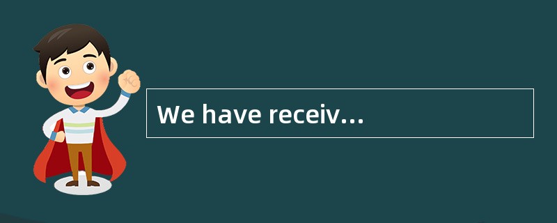 We have received orders（）US$1，000，000 si