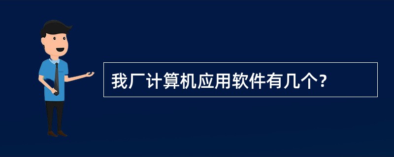 我厂计算机应用软件有几个？