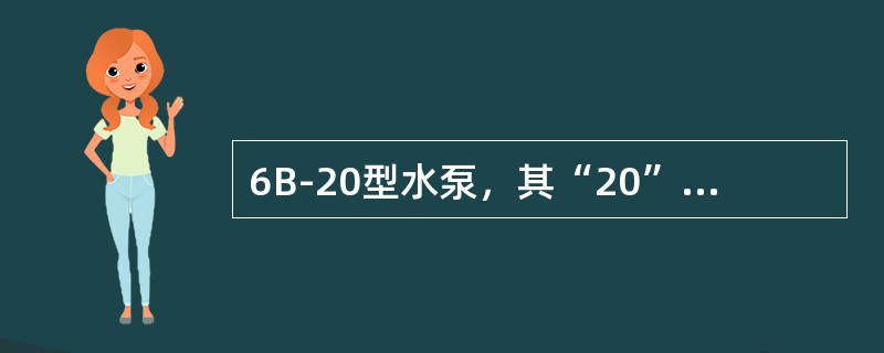 6B-20型水泵，其“20”参数表示（）。