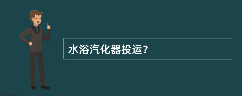 水浴汽化器投运？