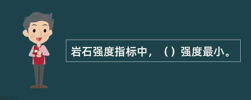 岩石强度指标中，（）强度最小。