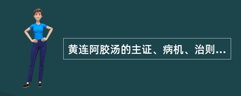 黄连阿胶汤的主证、病机、治则、方药组成