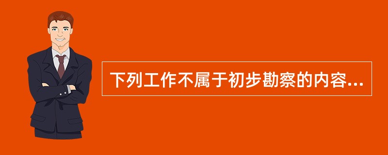 下列工作不属于初步勘察的内容的是（）