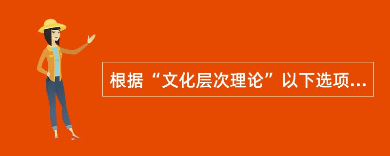 根据“文化层次理论”以下选项中属于“中层文化”的是（）.