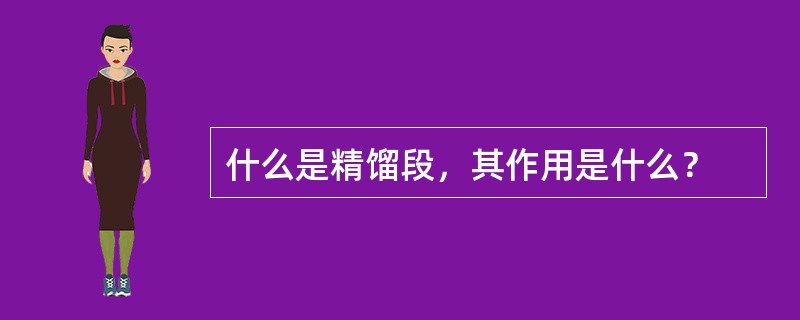什么是精馏段，其作用是什么？