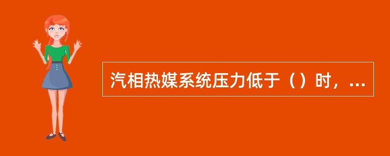 汽相热媒系统压力低于（）时，不能对汽相热媒系统进行排汽操作。