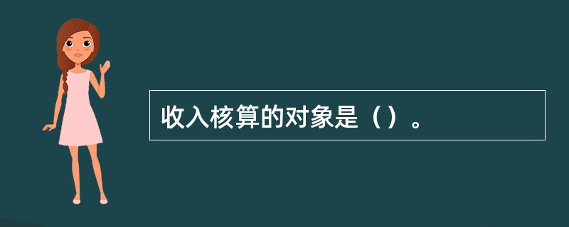 收入核算的对象是（）。